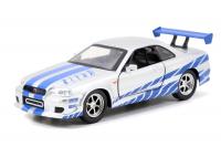 Rychle a zběsile Twin Pack 2006 Mitsubishi Lancer Evo IX + Brianův 2002 Nissan Skyline GTR R34, 1:32 Wave 4/2